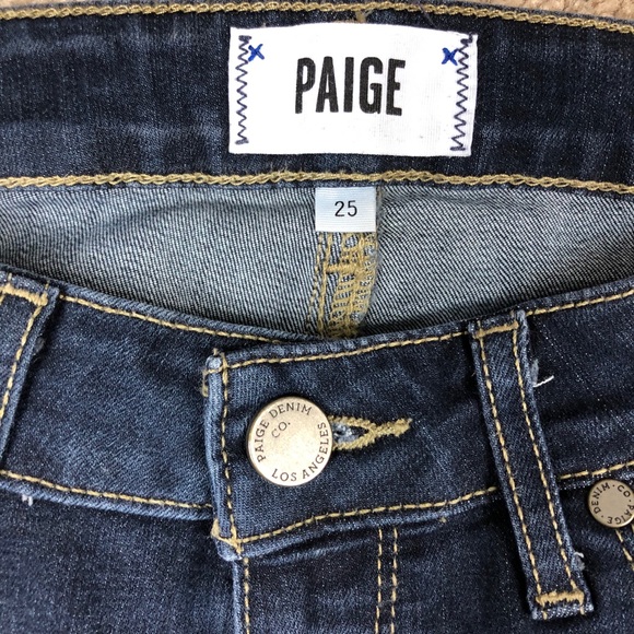 Paige Dark Wash Bermuda Denim Shorts - Picture 3 of 8